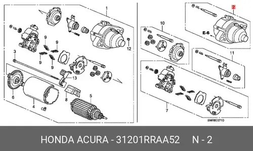 Бендикс стартера 31201RRAA52 HONDA