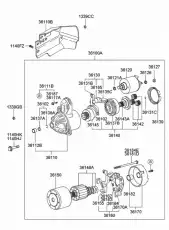 Щеткодержатель стартера 3617038050 HYUNDAI
