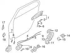 Ручка двери MITSUBISHI MR646886