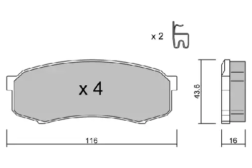 комплект колодок дисковых BPTO-2900 AISIN