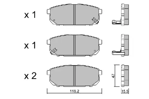 Тормозные колодки дисковые AISIN BPKI-1903
