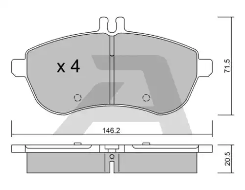 комплект колодок дисковых BPMB-1002 AISIN