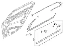 молдинг двери зад.прав/moulding assy-w/l 87722D2000 MOBIS