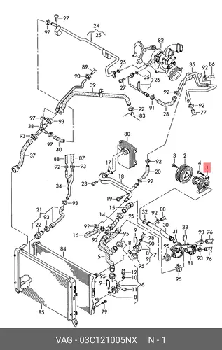 помпа Audi 03C121005NX VAG
