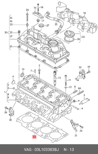 Прокладка ГБЦ VAG 03L103383BJ