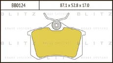 колодки дисковые задние Audi A3-A8 94>, VW Golf III-IV/Passat 88>, Skoda 96>