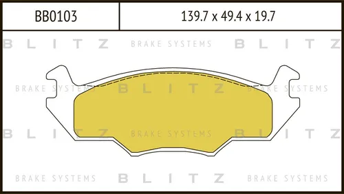 Колодки торм.пер. BB0103 BLITZ