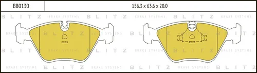 Тормозные колодки дисковые передняя ось BLITZ BB0130
