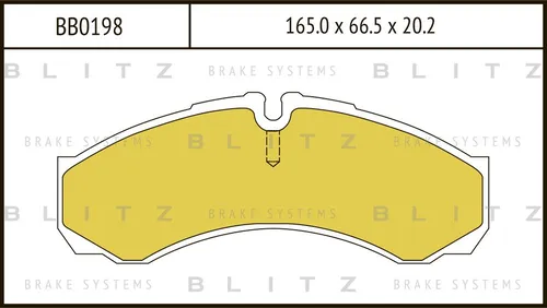Тормозные колодки дисковые передняя ось BLITZ BB0198