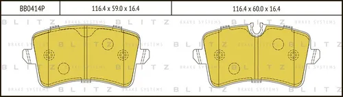 Тормозные колодки дисковые задняя ось BLITZ BB0414P
