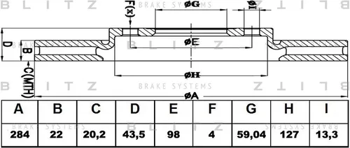 Тормозной диск BLITZ BS0364