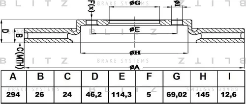 Тормозной диск BLITZ BS0271