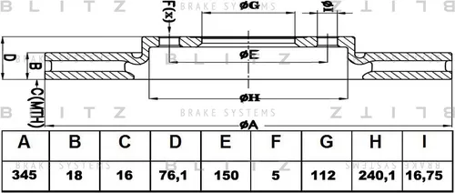 Тормозной диск BLITZ BS0355