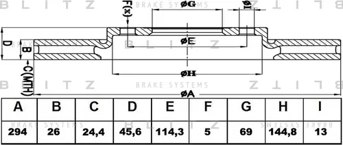 Тормозной диск BLITZ BS0328