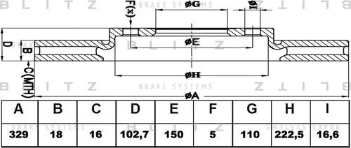 Тормозной диск BLITZ BS0351