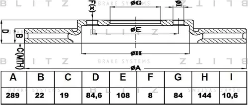 Тормозной диск BLITZ BS0160