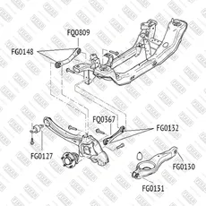 сайлентблок подвески!\ Mazda 3 03> FG0148 FIXAR