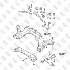 сайлентблок рычага!\ Ford Maverick 98> FG0151 FIXAR