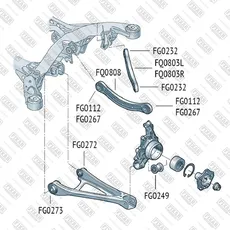 сайлентблок подвески!\ Audi Q7 06> FG0232 FIXAR