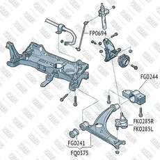 сайлентблок рычага!\ Audi A3 03> FG0241 FIXAR