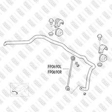 Тяга стабилизатора FIXAR FP0690R