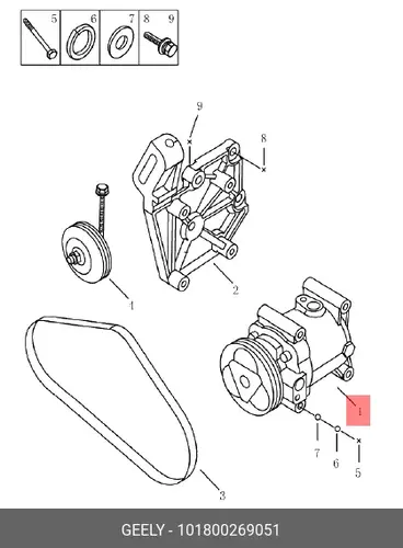 101800269051 КОМПРЕССОР GEELY