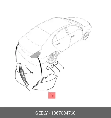 Фонарь задний GEELY 1067004760