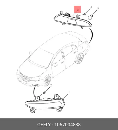 Фара противотуманная GEELY 1067004888