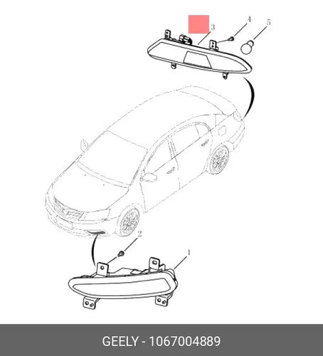 Фара противотуманная GEELY 1067004889