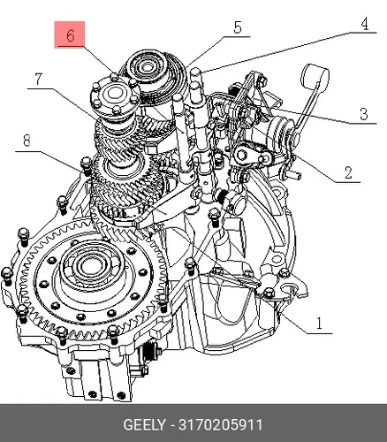 Вал КПП GEELY 3170205911
