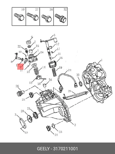 Вилка КПП GEELY 3170211001