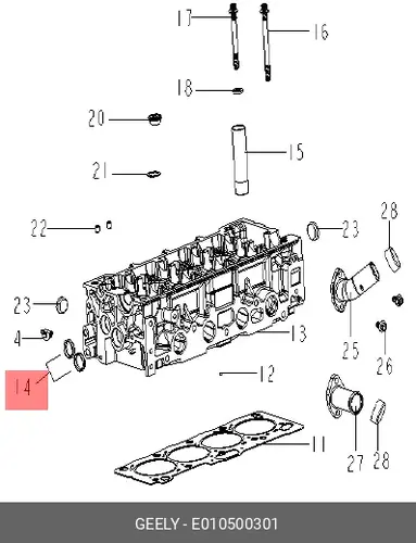  УПЛОТНИТЕЛЬ Ф28 (АРТ. E010500301) GEELY