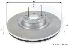Тормозной диск COMLINE ADC2607V вентилируемый , передняя ось