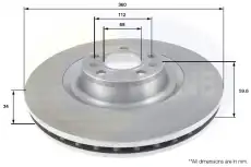Тормозной диск COMLINE ADC2607V вентилируемый , передняя ось
