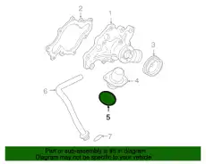 Engine Coolant Outlet Gasket 3C3Z-8255-AA FORD