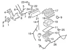Прокладка клапанной крышки FORD 4C3Z-6584-CA