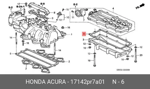 Intake Manifold Set 17142-PR7-A01 HONDA