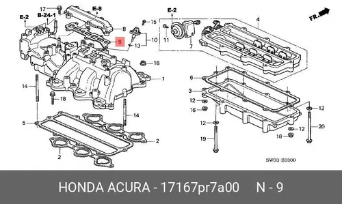 Intake Manifold Set 17167-PR7-A00 HONDA