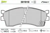 Тормозные колодки дисковые VALEO 301910