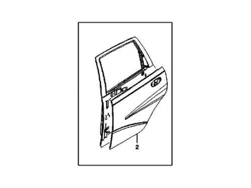 Панель задней двери 96942266 DAEWOO