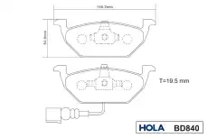 Колодка торм. BD840 HOLA
