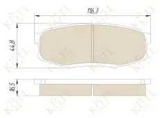 Тормозные колодки дисковые KOTL 3491KT