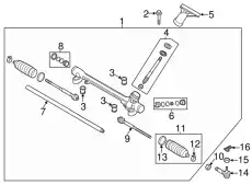 Рулевой наконечник MAZDA BJS732280