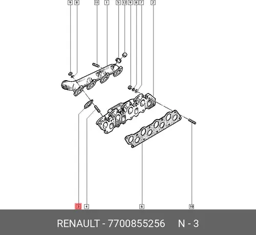 RENAULT 77 00 855 256