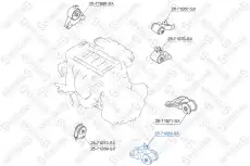 Подушка крепления двигателя STELLOX 25-71068-SX