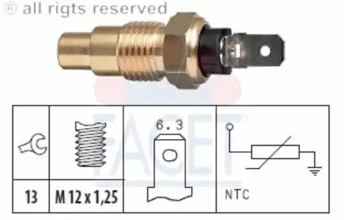 Датчик температуры автомобильный FACET 7.3159