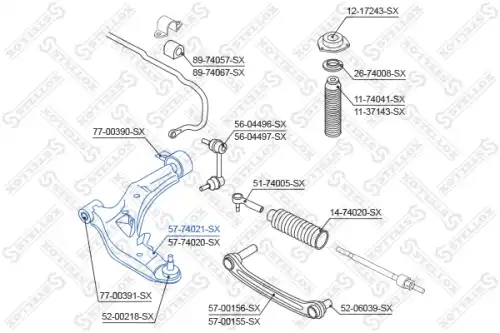 

Рычаг подвески STELLOX 57-74021-SX слева нижний