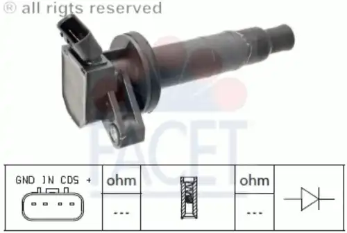 Катушка зажигания FACET 9.6361