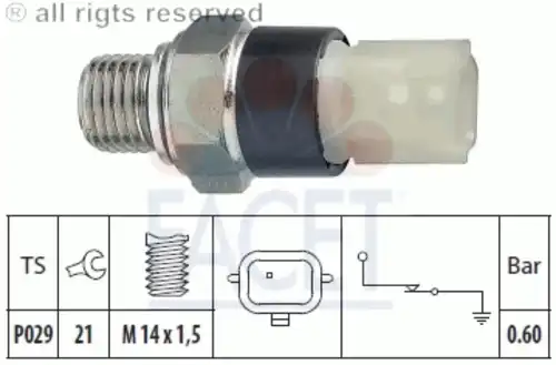 7.0178 ДАТЧИК ДАВЛЕНИЯ МАСЛА FACET