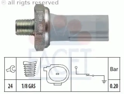 7.0187 ДАТЧИК ДАВЛЕНИЯ МАСЛА FACET